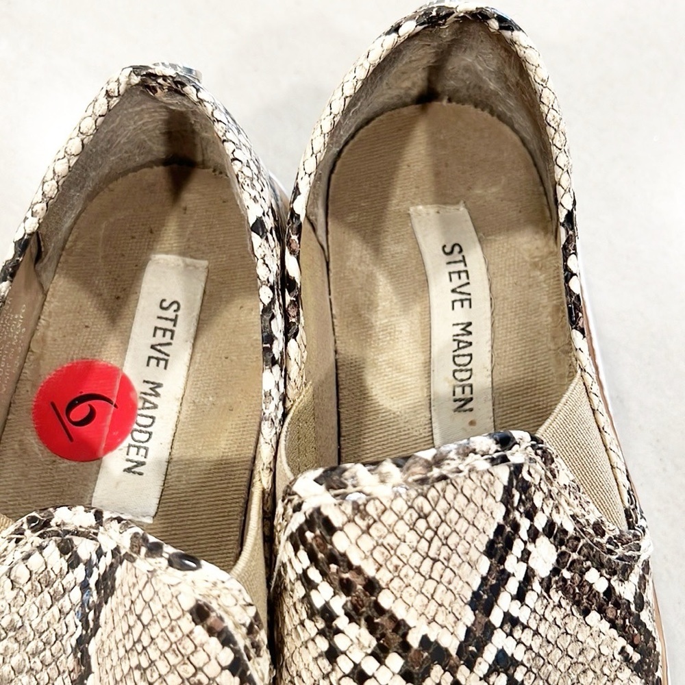 Steve Madden Women's Jalia Reptile Snakeprint Sip On Sneakers Loafers Size 6 - Picture 9 of 10
